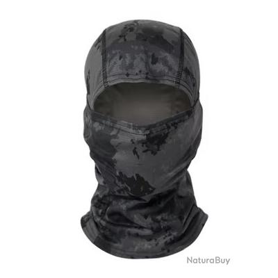 Cagoule Tactique Noire Respirante - Taille Unique, Style Militaire, Pour Ski Et Activités Extérieures
