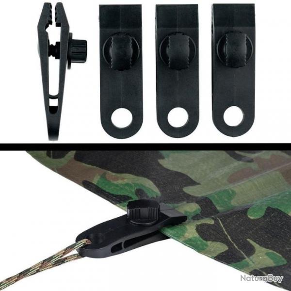 Clips avec oeillets Fosco pour tarp et bche