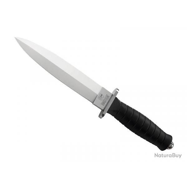 BEL1495 COUTEAU DE LANCER MASERIN "DIABOLIK" LAME 15CM INOX MANCHE ELASTOMERE + ETUI NEUF