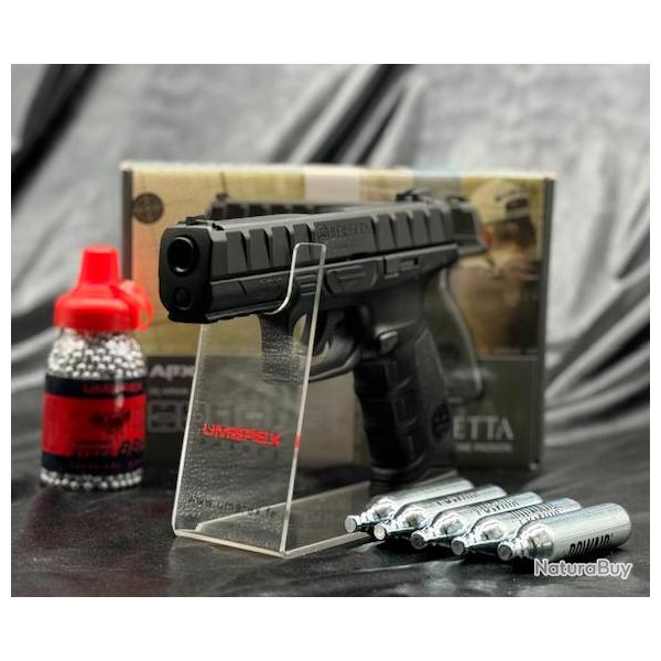 Pack Prt a Tirer PISTOLET BERETTA APX CO2 CAL BB/4.5 MM - BLACK