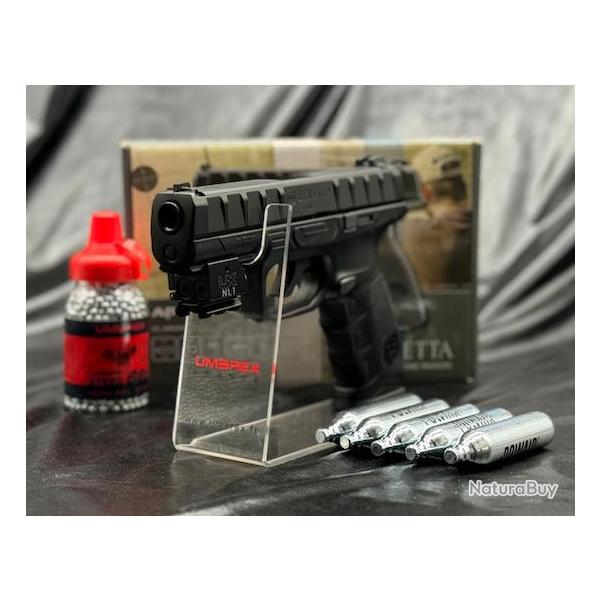 Pack Laser Prt a Tirer PISTOLET BERETTA APX CO2 CAL BB/4.5 MM - BLACK