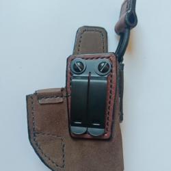 Holster cuir "inside" IWB, Droitier, HS PRODUKT - H.11 - HELLCAT