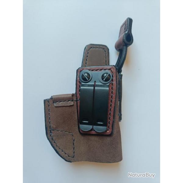 Holster cuir "inside" IWB, Droitier, SPRINGFIELD - H.11 - HELLCAT