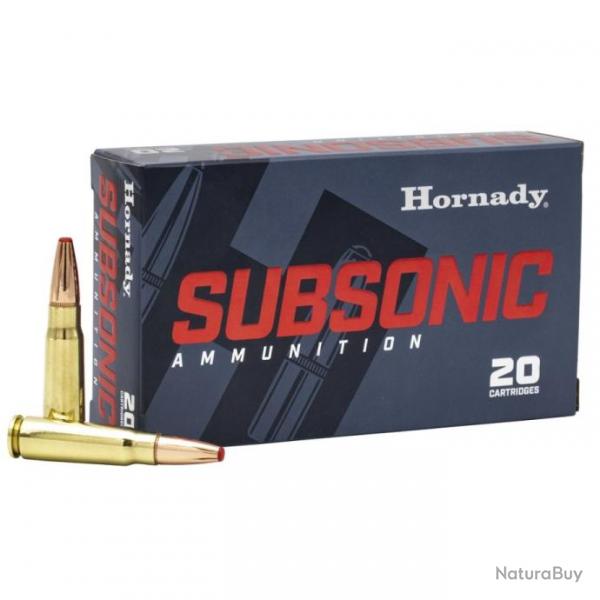 BOITE DE 20 CARTOUCHES HORNADY 7,6239 255GR SUB-X