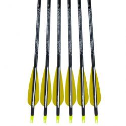 Easton - Pack de 6 flèches XX75 Gamegetter avec plumes naturelles 400