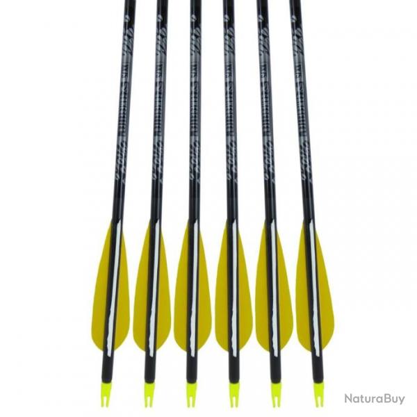 Easton - Pack de 6 flches XX75 Gamegetter avec plumes naturelles 400