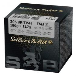 CARTOUCHES SELLIER BELLOT CAL 303 BRITISH FMJ 180GR X50