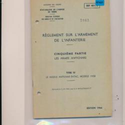 Manuel instruction NOTICE LE Missile ANTICHAR ENTAC Mle 1958