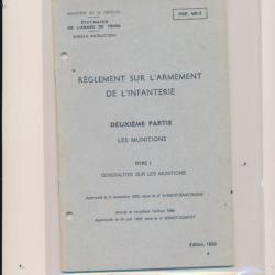 Manuel instruction NOTICE  GENERALITE SUR LES MUNITIONS