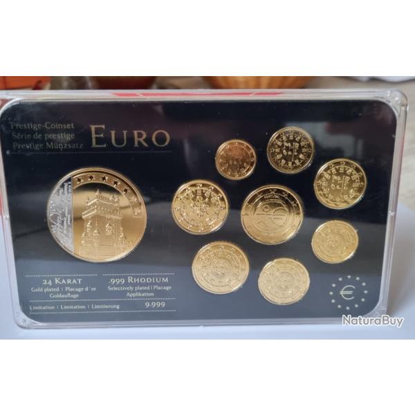 Coffret Prestige Monnaies de Collection Euro Portugal Or Et Rhodium dition Limite Neuf