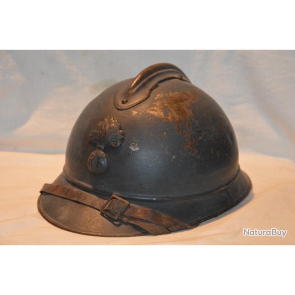 CASQUE ADRIAN 1915 ATTRIBUT INFANTERIE/CAVALERIE-FRENCH ADRIAN HELMET 1915-GRANDE GUERRE 1914-1918