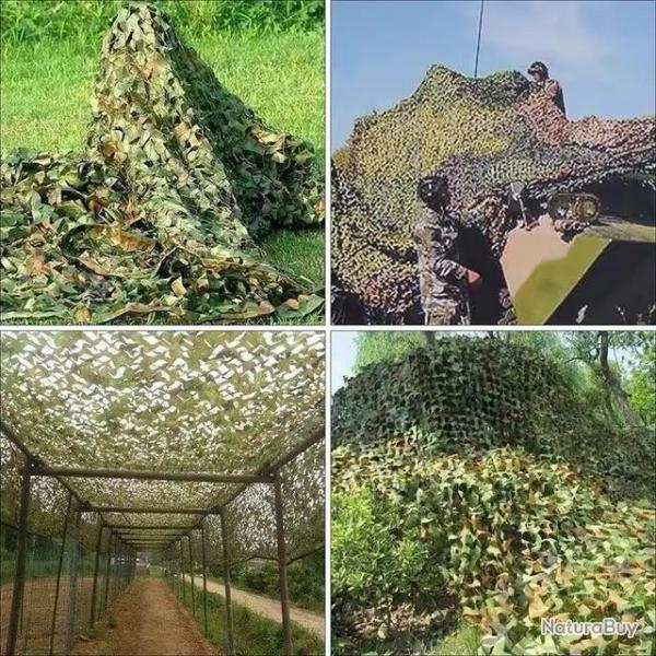 Camouflage Filet de Chasse Jungle 2X5M - LIVRAISON GRATUITE