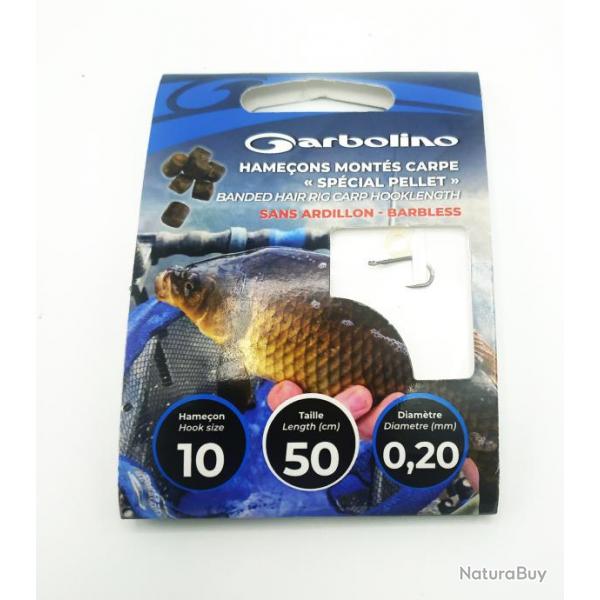 Garbolino hameons monts barbless spcials pellet T:10 / 0.20mm