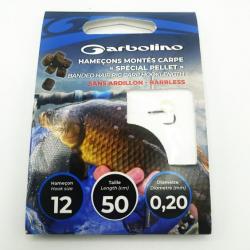 Garbolino hameçons montés barbless spécials pellet T:12 / 0.20mm