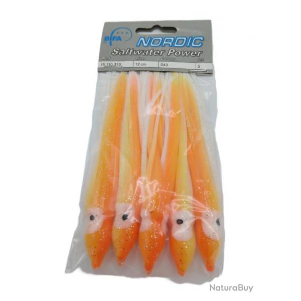 5 Octopus Nordic 12cm multi color orange