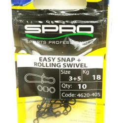 Spro émerillon easy snap+rolling swivel