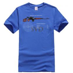 T-shirt SVD Dragunov caractéristique couleur homme - Bleu