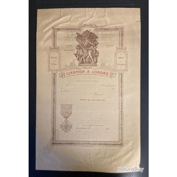 Citation  l'ordre de l'arme