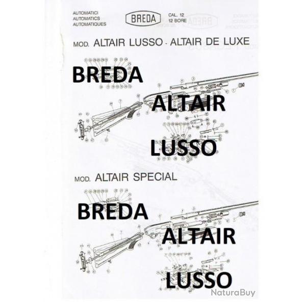 clat fusil BREDA ALTAIR BREDA LUSSO (envoi par mail en clair) - VENDU PAR JEPERCUTE (m2207)