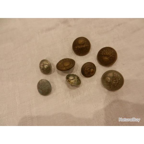 lot de 8 boutons avec grenade gendarmerie