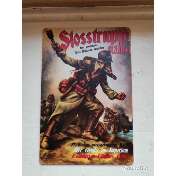 PLAQUE MTAL VINTAGE "STOSSTRUPP"