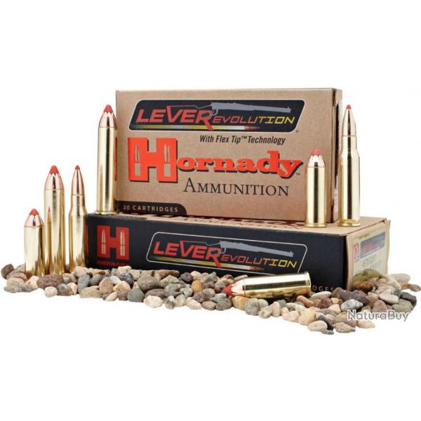 Cartouches HORNADY LEVERevolution cal. 30-30 win 160gr FTX - lot de 40