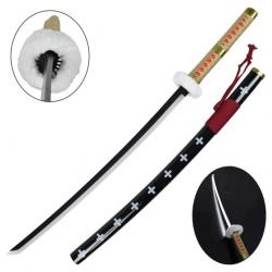 KATANA DECO LAME ACIER ET LED MOTIF ONE PIECE