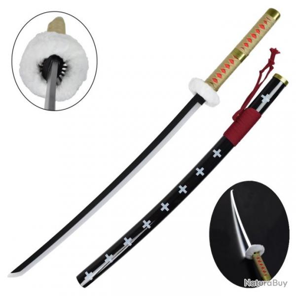 KATANA DECO LAME ACIER ET LED MOTIF ONE PIECE