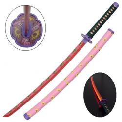 KATANA DECO LAME ACIER ET LED MOTIF DEMON SLAYER