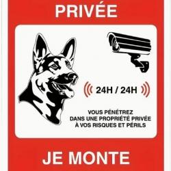 Panneau Propriété Privée Je monte la garde 24h/24h