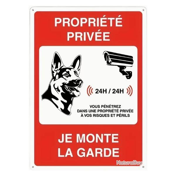 Panneau Proprit Prive Je monte la garde 24h/24h