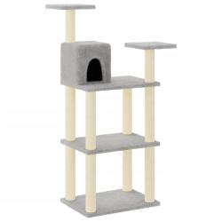 Arbre &agrave; chat meuble tour grimper jouet grattage grattoir escalade plateforme avec griffoirs en sisa