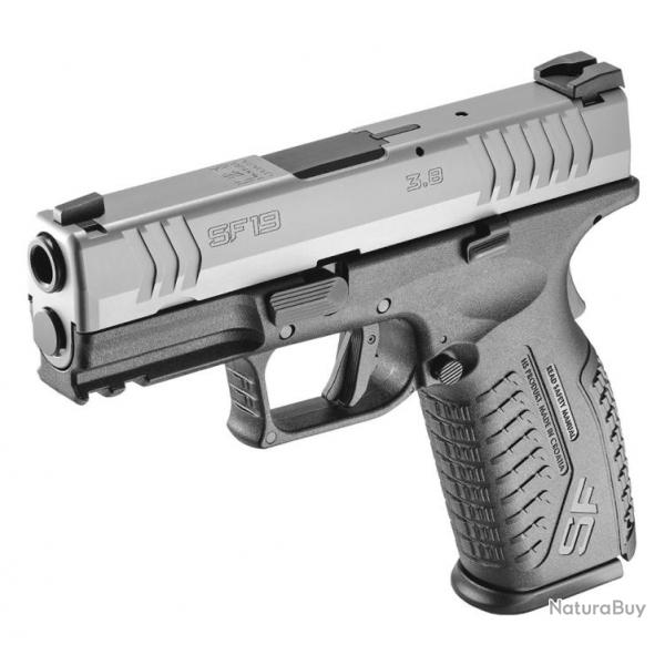 Pistolet HS produkt SF19 inox/noir cal.9mm para SA 19cps 96mm 3.8"