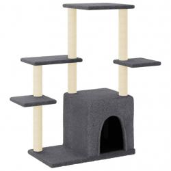 Arbre à chat meuble tour grimper jouet grattage grattoir escalade plateforme avec griffoirs en sisa