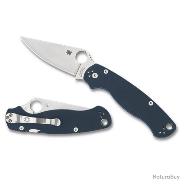 C81GPCBL2 Couteau de poche Spyderco Para Military 2 bleu