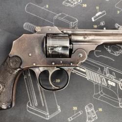 BF24! Revolver IVER JOHNSON TOP BREAK "Safety Automatic Hammerless" - Model 1 - DA - 32 S&W - 3"