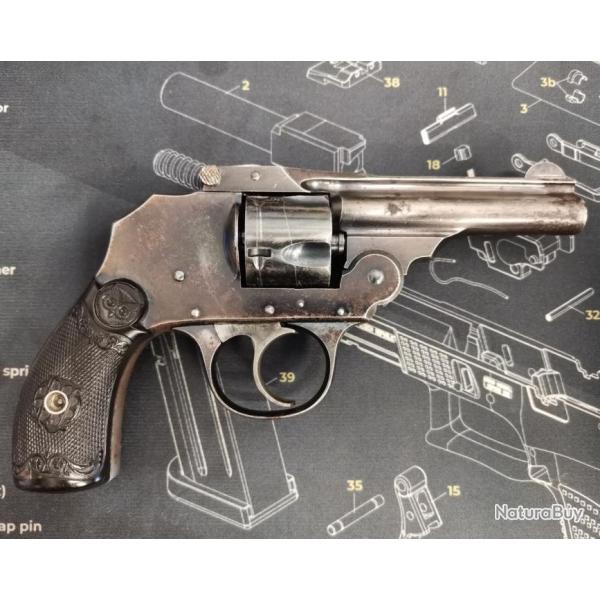 BF24! Revolver IVER JOHNSON TOP BREAK "Safety Automatic Hammerless" - Model 1 - DA - 32 S&W - 3"