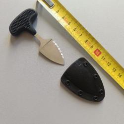 Mini push dagger serrated