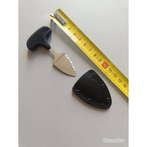 Mini push dagger serrated