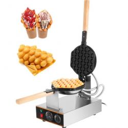 VEVOR Machine à GAUFRES OEUFS 30MM SC-X30 PROFESSIONNELLE, Gaufrier Électrique en acier inoxydable