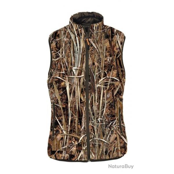 Gilet ouatin rversible Percussion Warm - Marron / GhostCamo Wet - 3XL