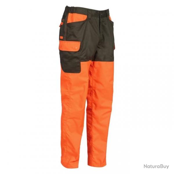 Pantalon de chasse Enfant Percussion Roncier - Kaki / Orange - 10A