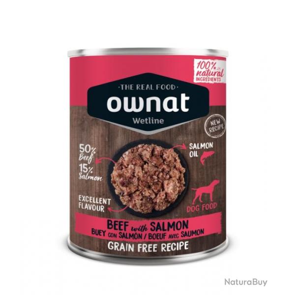 LOT 7 PTE WETLINE BEEF WITH SALMON 395g OWNAT