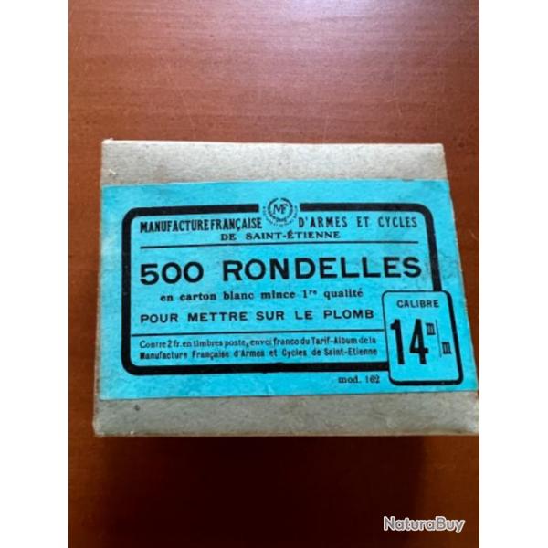 Botes de 500 cartons blancs de calibre 14 mm MANUFRANCE