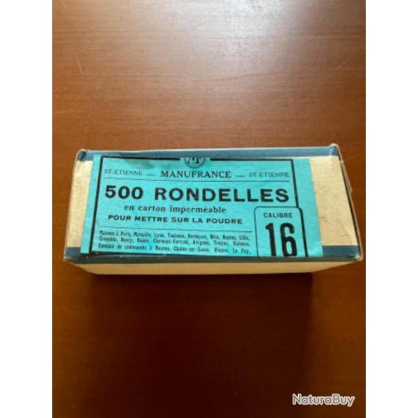 Bote de 500 rondelles de calibre 16  MANUFRANCE