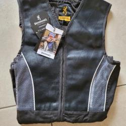 Gilet de tir de chasse en cuir Browning noir