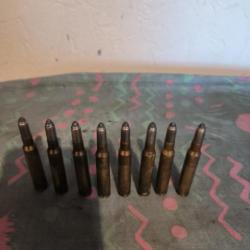 15 balles rws en calibre 7.64 8 en tig et 7 en pointe pontue voir photos