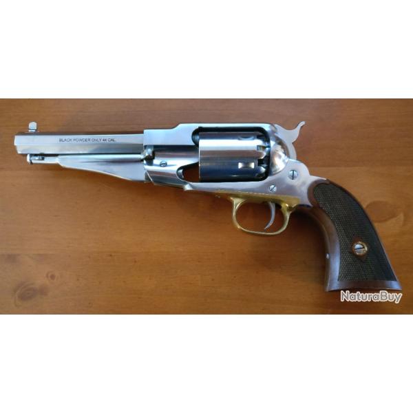 Revolver Pietta 1858 Remington new model army Sheriff Chrom Calibre 44 Crosse Quadrille