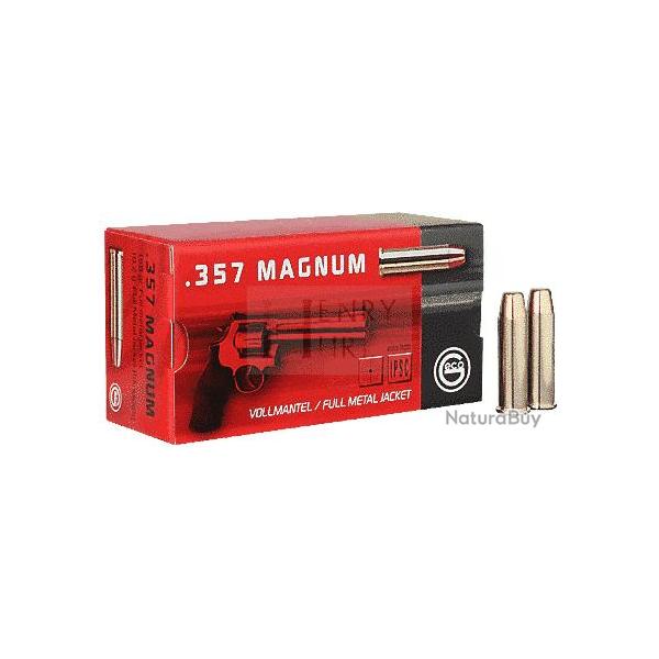 MUNITION GECO 357 MAGNUM FMJ 158GR X50