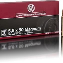 Munitions RWS Cal.5.6x50 Magnum TMS 4.1G 63GR par 20